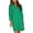 Green, variant on OSOLU Women Casual Solid Color Dress Long Sleeve Turtleneck Pocket Dress Shirt Blouse Split Hem Casual Loose Dress Comfort Sundress Dresses For Women 2025 Elegant Classy