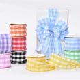 thumbnail image 4 of HeeHom 2.5" X 10 Yards Buffalo Plaid Ribbon – Wired Farmhouse Craft Ribbon for Easter, Spring Wreaths, DIY Gift Wrapping, 4 of 9