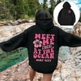 thumbnail image 2 of felwors Preppy Hoodie Oversized Sweatshirt for Women Letter Graphic Long Sleeve Drawstring Pullover Y2k Hoodies Black, S, 2 of 6