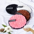 thumbnail image 5 of Almohadillas reutilizables de maquillaje suave para toda la piel, toallitas de microfibra para el rostro, mascarilla pesada, sombra de ojos, almohadillas de limpieza facial, base lavable Afortunado Sencillez, 5 of 5