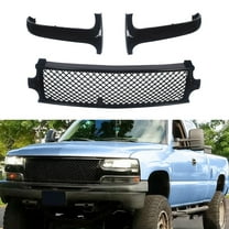 Labwork Front Bumper Grille Kit Fit for Chevrolet Silverado Tahoe Suburban 1500 2500 3500 1999-2002, Black Mesh Grill