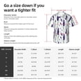 thumbnail image 5 of Gaeub Lavender Flowers Print Men's Hawaiian Shirt,Button Down Short Sleeves Shirts,Tropical Beach Casual Button Down Shirts,XX-Large, 5 of 7