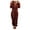 Wine, variant on Women's Winter Warm Fleece Jumpsuit - Long-Sleeve Hooded Zipper Casual Sleepwear, Black, XXL