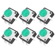 thumbnail image 3 of 20 interruptores táctiles de 12 x 12 x 7,3 mm, LED, momentáneos, color verde, 3 of 14