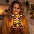thumbnail image 7 of Desk Lamp, Sunflower Highland Cow Statue Lamp, Resin LED Night Light, Cute Desktop Ornament with Sunflower, Bedroom Home Decor Gift, Decorative Figurine Light, 7 of 7