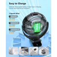 thumbnail image 3 of Ventilador portátil Clip on Ausic 3 en 1 con nebulizador y luces LED, 3 of 8