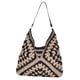 thumbnail image 2 of Bolso de hombro tejido Fernando para verano Beige negro 35 cm x 37 cm x 13 cm, 2 of 8