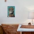 thumbnail image 3 of 1pc 8x12 Vintage Golden Crown Cat Metal Wall Art - Durable Iron, Regal Feline Design with Jewelry Accents, Easy to Install, Ideal for Home & Office Decor, 3 of 8