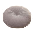 thumbnail image 1 of Cojín de asiento de 17,7 pulgadas con funda de lino y almohada de meditación con relleno de algodón PP y ventana. Gris claro, 1 of 8