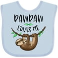 thumbnail image 3 of Inktastic Pawpaw Loves Me Cute Sloth and Baby Boys or Girls Baby Bib, 3 of 4