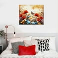 thumbnail image 4 of JEUXUS Blooming Poppies Large Colorful Flowers Pictures Paintings on Canvas Wall Art Modern Stretched and Framed Floral Giclee Canvas Prints Artwork for Living Room Bedroom20x16in, 4 of 4