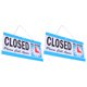 thumbnail image 4 of 2 letreros abiertos para negocios, letrero cerrado con horas, placa de puerta de doble cara, letreros de horario de oficina, letreros abiertos y cerrados para empresas, tiendas, restaurantes, bares, 4 of 6