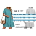 thumbnail image 6 of MOSHU Crew Neck Dresses for Women Short Sleeve Women Dresses Casual Swing Babydoll Midi Dress with Pockets, 6 of 12