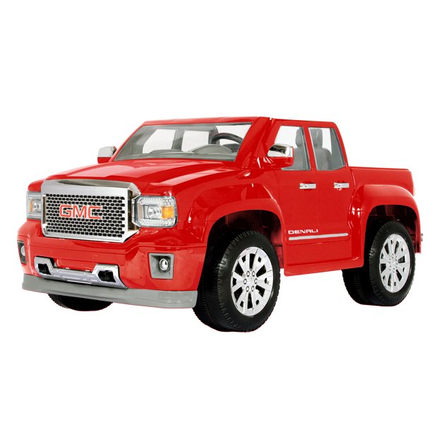 Rollplay Gmc Sierra Denali Suv 12 Volt Battery Powered 5mph Ride On Vehicle Horn Noises Mp3 Connector 2 Opening Doors Led Headlights For Boys And Girls 3 Red Walmart Com