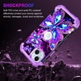thumbnail image 6 of CASEFIV for iPhone 15 Pro Case,Glow in The Dark Three Layer Heavy Duty Shockproof Protective Case for iPhone 15 Pro 6.1 inch,Dark Butterfly, 6 of 7