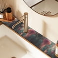 thumbnail image 2 of Yayeee Faucet Mat for Kitchen Sink 14.7" Diatomite Long Splash Guard Pad, Psychedelic Forest, 2 of 7