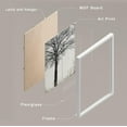 thumbnail image 4 of PixonSign Framed Posters Black & White Forest Tree Leaf Dandelion Prints, Set of 4 Country Farmhouse Plants Wall Décor, Adhesive Canvas Wall Art, Minimalism Home Artwork - 8"x10" White, 4 of 5
