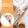 thumbnail image 4 of Personalized Hand Embroidered Corner Bookmark,cute Flower Letter Embroidery Bookmarks,felt Triangle Page Corner Handmade Bookmark,unique Gift For Men, 4 of 5