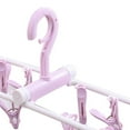 thumbnail image 1 of 12 Clip Folding Drying Rack Drying Rack Plastic Multi-functional Foldable Underwear Socks Clips Plastic Clothes Clamps Hanger, 1 of 5