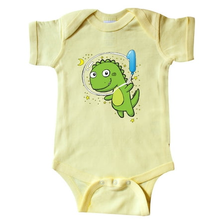 

Inktastic Dinosaur Astronaut 1st Gift Baby Boy or Baby Girl Bodysuit