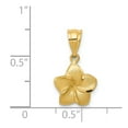 thumbnail image 3 of Finest Gold 14K Yellow Gold Plumeria Floral Charm Pendant, 3 of 3