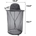 thumbnail image 7 of Dalrosia Head Net Hat, Nylon Mesh Veil Bucket Hat Safari Hat Sun Hat for Women Men Sun UV Protection Fishing/Gardening/Boating Outdoor, 7 of 7