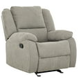 thumbnail image 4 of Primo Amos Rocker Recliner Chair – 36-inch Upholstered Armchair with Padded Arms, Gentle Rocking Motion, Neutral Fabric – Living Room Seating, 4 of 11