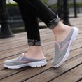 thumbnail image 3 of Womens Knit Mesh Slip on Loafers Breathable Casual Ballet Flat Shoes Comfortable Round Toe Low Top Nursing Walking Shoes Pink Size 8.5, 3 of 5