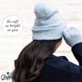 thumbnail image 4 of Britt's Knits Powder Oversized Knit Pom Hat - Blue (Women's), 4 of 6