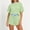 Army Green, variant on Two Piece Sets for Women Summer Lounge Sets Crew Neck Striped Shirts and Shorts Set Oversized Matching Outfits