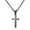 Black: Cross Pendant 0.8"*0.4" 18, variant on Cross Necklace for Men - Stainless Steel Silver Gold Black Plain Cross Pendant Necklace Simple Jewelry Gifts, 16-24 Inches Chain