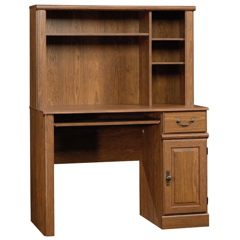 Bowery Hill Small Computer Desk with Hutch in Milled Cherry Walmart