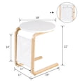 thumbnail image 2 of Gymax Table d'Appoint en Bois Courbé pour Canapé, Table Basse Ronde avec Sac de Rangement, 2 of 9