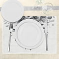 thumbnail image 3 of Ambesonne Black and White Place Mats Set of 4, Eucalyptus Bouquet, Standard Size, White Grey, 3 of 5