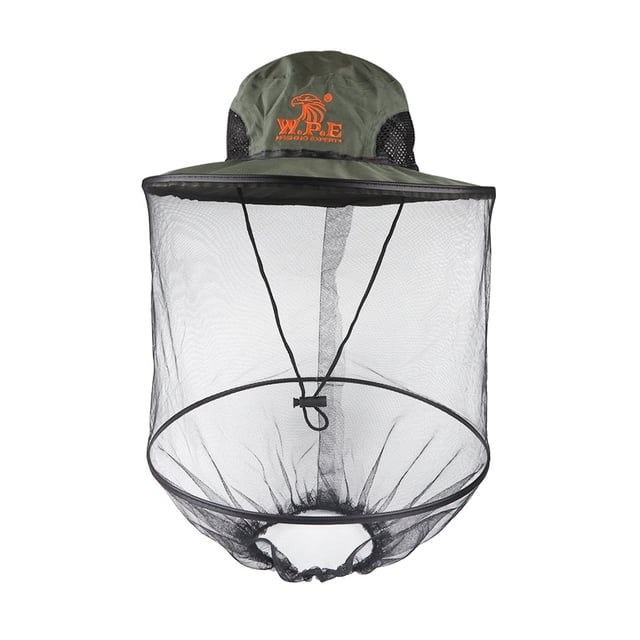 Sombrero Gorro repelente de mosquitos, gorro de apicultura, gorro de pesca de malla, protección faci W.P.E Sombrero