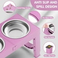 thumbnail image 4 of X XBEN Elevated Dog Bowls, 5 Heights Adjustable Dog Raised Bowl Stand with Two 1000ML Stainless Steel Dog Food and Water Bowls, Pet Bowl Holder to Protect Dogs Joints for Small Medium Large Dog, 4 of 5