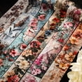 thumbnail image 2 of Vintage Floral Decorative Washi Tape Repositionable Transparent Paper Crafting 45mm x 200cm, 2 of 9