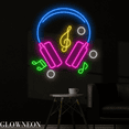 thumbnail image 4 of Glowneon Headphone Music Note Neon Sign, Headphone Shop Wall Led Art, 4 of 5