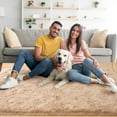 thumbnail image 2 of Bailu Fluffy Brown Rug for Living Room,6x9 Area Rugs,Thick Plush Shag Rug,Shaggy Rugs for Bedroom,Big Fuzzy Carpet,Comfy Kids Rugs,Large Living Room Rugs,Living Room Decor, 2 of 6