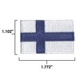 thumbnail image 3 of Finland Mini Country Flag 1.8"W x 1.102"H Patch (Not an Iron-on Patch), 3 of 4
