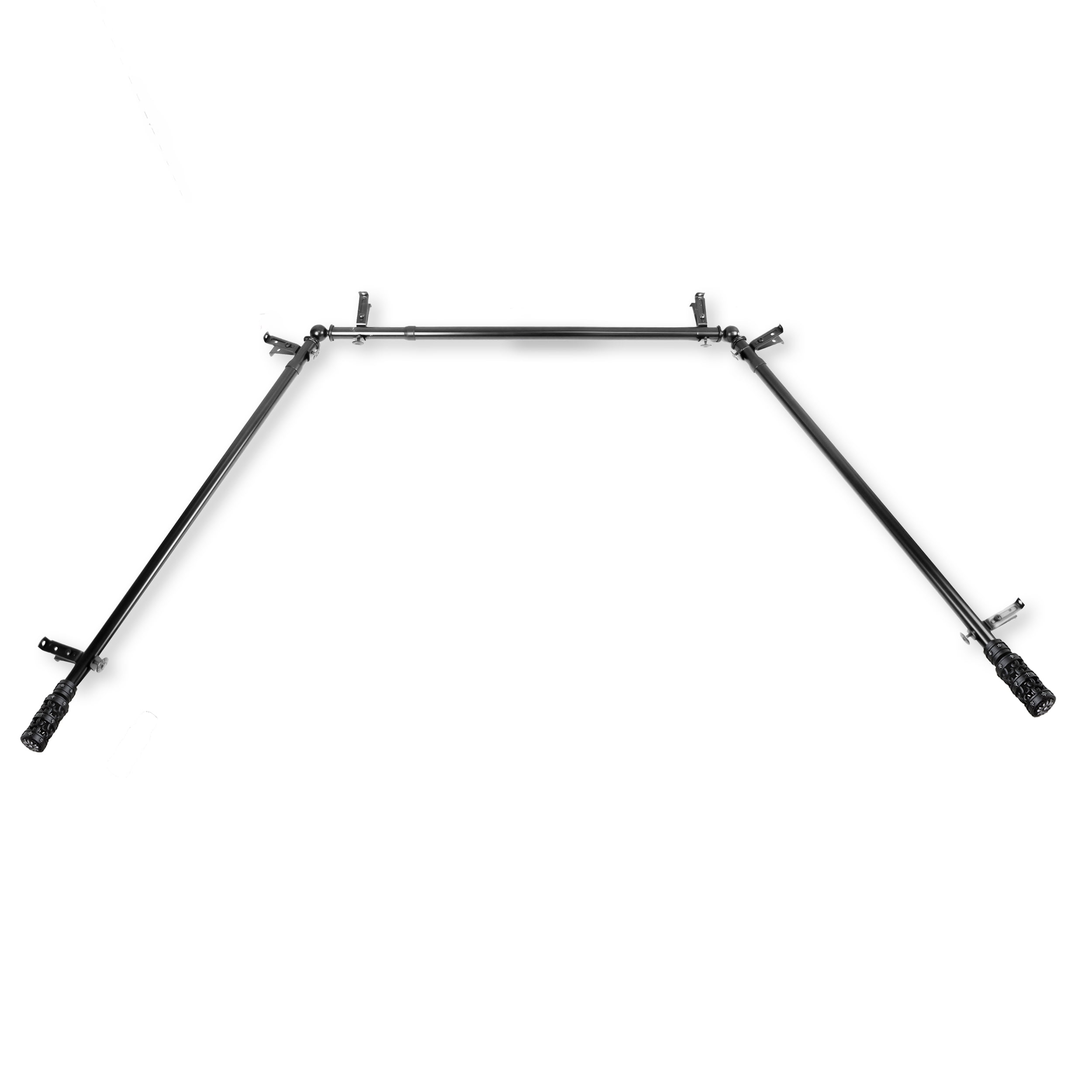 Phillipe 13/16" Bay Window curtain rod 20"-36", 38"-72" - Black