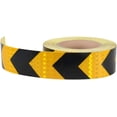 thumbnail image 3 of 2" X 30ft Reflective Safety Hazard Warning Tape Waterproof Yellow Black - High Intensity Reflector Tape for Outdoor Steps, 3 of 4