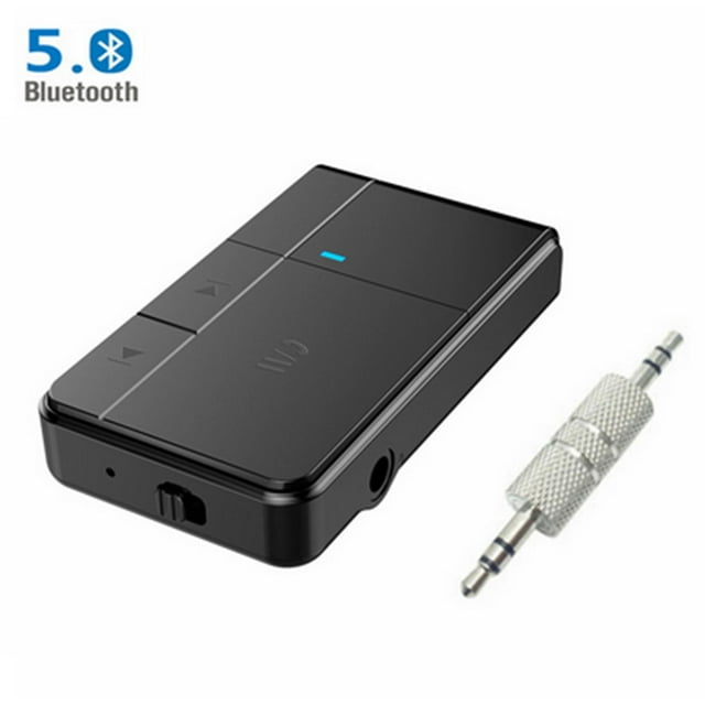 Receptor Bluetooth V5.0, mini adaptador de audio Bluetooth para coche/kit manos libres de 10 horas, adaptador de música inalámbrico portátil para sistema estéreo de coche/hogar. Rojo Verde portátil