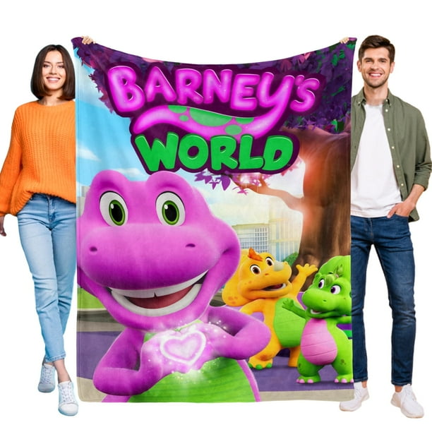 Barney y sus Amigos anti-pilling, suave, ligera, esponjosa y acogedora de lujo para hogar y cocina – Perfecta para niños y adultos,120X180cm