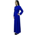 thumbnail image 4 of Bimba Robe Jilbab Unie à Col Mandarin pour Femme avec Poches, Manches Longues, Maxi, 4 of 9
