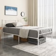 thumbnail image 6 of Lusimo Twin Bed Frame with Headboard and Footboard 12 inch Metal Platform Bed Frame No Box Spring Needed Twin Size Easy Assembly, White, 6 of 9