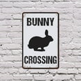 thumbnail image 5 of Bunny Crossing 7 Inch x 10 Inch Novelty Aluminum Metal Sign Hippity Hop Give Way Durable Weatherproof UV Protected Perfect for Yards Gardens Trails Fun Gift for Rabbit Owners Kids, 5 of 6