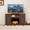 Fireplace-Brown, variant on CBJCBJ 60.23" Farmhouse TV Console , 33" Tall Entertainment Center | Up to 65" & Larger TVs | Adjustable Shelf | 3 Drawers & Sliding Barn Doors(BROWN)