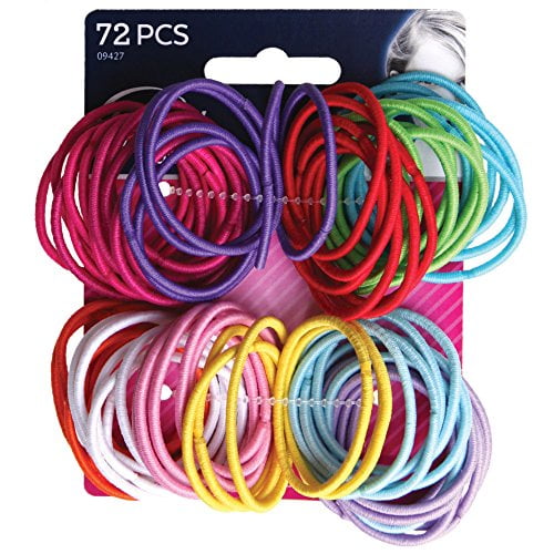 Goody - Ouchless No Metal Gentle Elastics, Assorted Colors, 72 pack