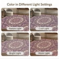 thumbnail image 7 of ODIKA Symmetrical Dusty Rose Geometric With Scattered Petal Accents Low Profile Flatwoven for Great Room, Indoor Open Concept, Large Living, 7 of 7